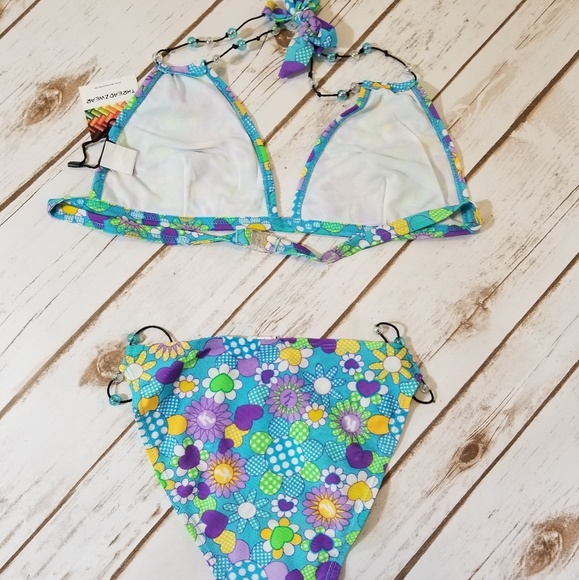 🎉HP🎉 Beautiful beaded floral bikini - Picture 7 of 8